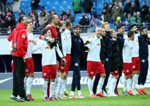 Mal wieder Grund zur Freude - RB Leipzig feiert das 3:2 gegen Union Berlin | GEPA Pictures - Kerstin Kummer