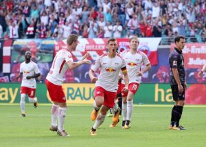Sehr gutes Spiel, nach der Pause auch die passenden Tore. RB Leipzig gewinnt 2:1 gegen Freiburg. | GEPA Pictures - Roger Petzsche
