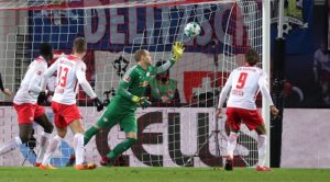 In den entscheidenden Situationen nicht wach genug. RB Leipzig gegen Hertha BSC. | GEPA Pictures - Sven Sonntag