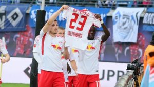 Einmal durfte man bei RB Leipzig gegen den HSV jubeln und Marcel Halstenberg grüßen. | GEPA Pictures - Sven Sonntag